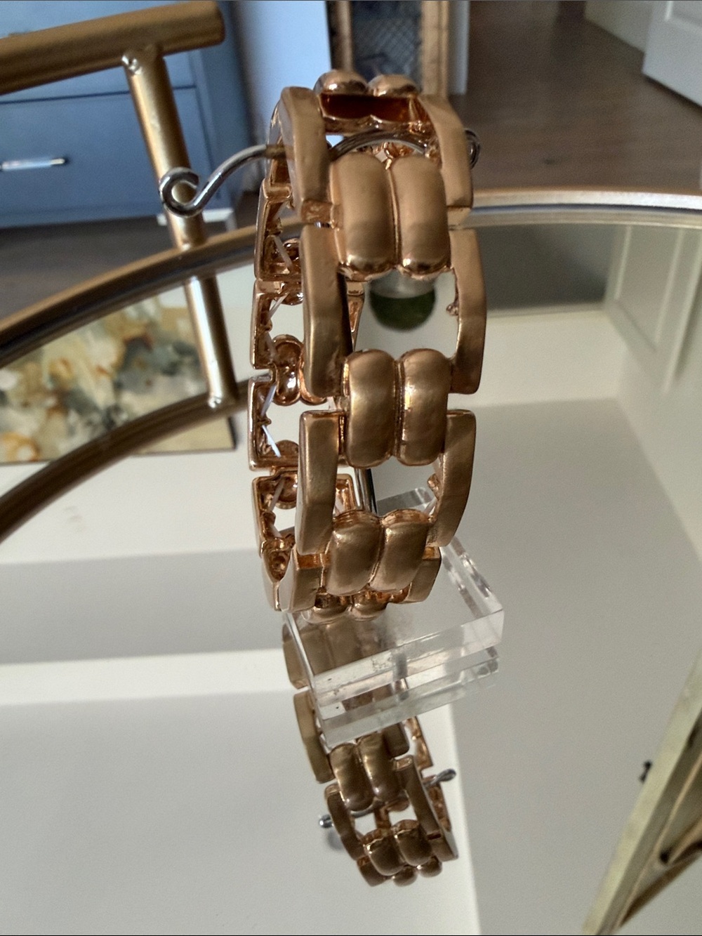 Gold Tone stretch Link Bracelet - Women Jewelry